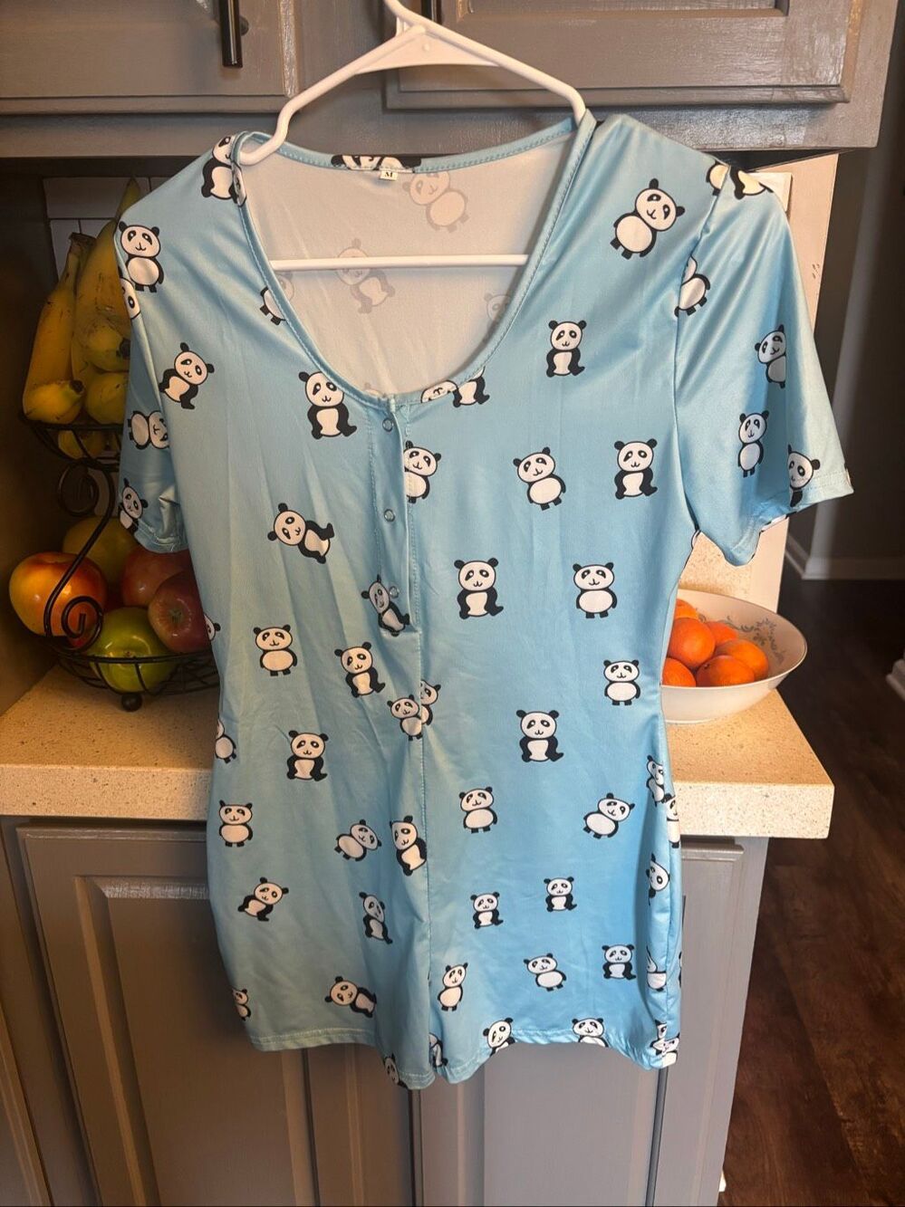 Panda bear one piece PJs romper